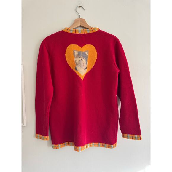STORYBOOK KNITS Yorkie Dog Show Knit Cardigan Sweater Size Small - Picture 5 of 5
